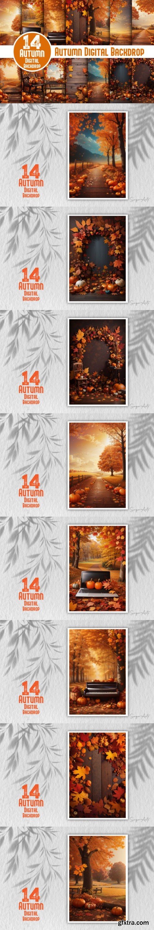 Autumn Digital Backdrop Bundle