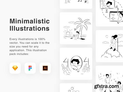 Minimalistic Illustrations Ui8.net