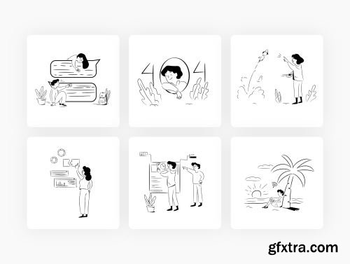 Minimalistic Illustrations Ui8.net