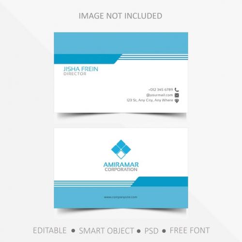 Premium PSD | Simple psd business card template Premium PSD