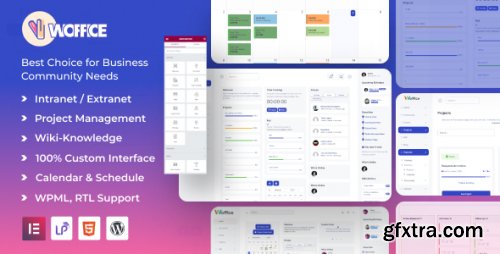 Themeforest - Woffice - Intranet, Extranet &amp; Project Management WordPress Theme 11671924 v5.2.3 - Nulled