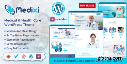 Themeforest - Medixi - Doctor &amp; Medical Care WordPress Theme 47795763 v1.1.0 - Nulled