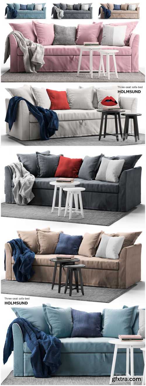 Three-seat sofa-bed HOLMSUND Ikea HOLMASUND Ikea