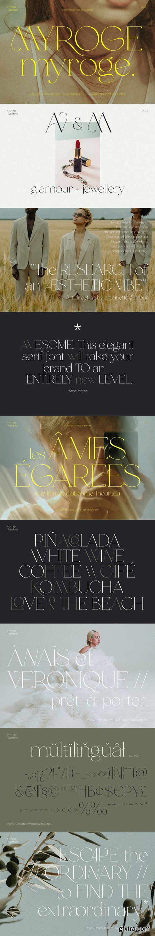 MYROGE - Elegant Fragile Serif Font