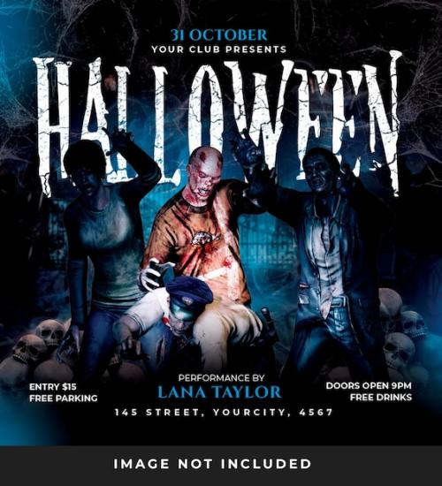 Premium PSD | Halloween party flyer psd template Premium PSD