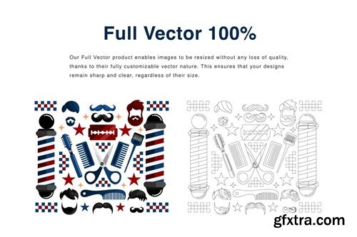Barber Elements Vector Illustration V3S99VM