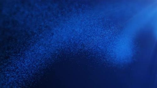 Videohive - Animated blue background with rotating particles similar to bubbles underwater 4k - 48113989 - 48113989
