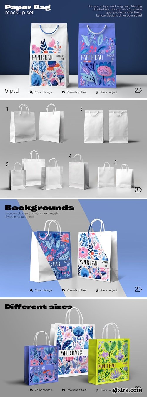 Paper Shopping Bag Mockup 7UQ5333 Paper Shopping Bag Mockup 7UQ5333