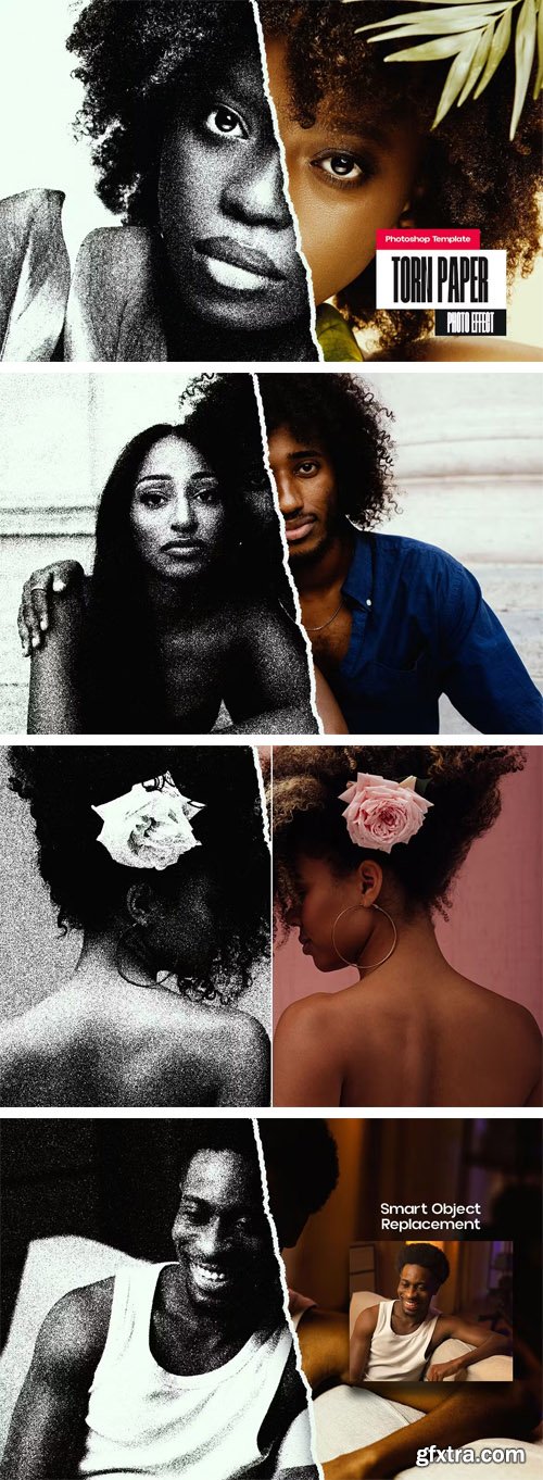 Torn Paper Photo Effect