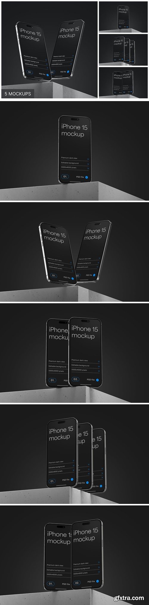 iPhone 15 Pro Mockup Set NSCDTUL iPhone 15 Pro Mockup Set NSCDTUL