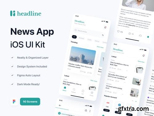 Headline - News App UI Kit Ui8.net