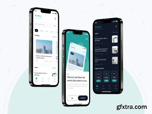 Headline - News App UI Kit Ui8.net