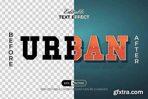 Urban Text Effect Retro Style H7N5XZQ