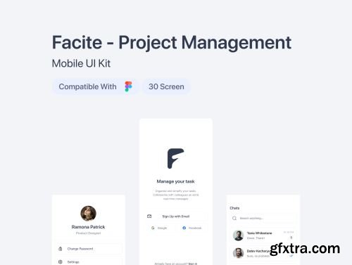 Facite - Project Management App UI Kit Ui8.net