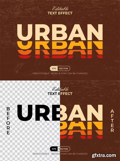 Retro Text Effect Layered Color Style