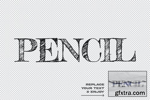 Pencil Art Textured Paper Cut Text Effect GKGAD6E