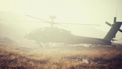 Videohive - Military Helicopter in Mountains at War - 48367542 - 48367542