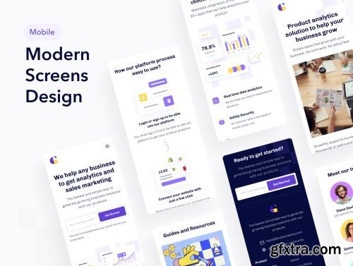 Growthly - SaaS Analytics & Sales Web UI Kit Ui8.net