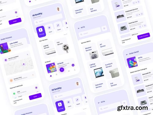 Hi - Social Service App UI KIT Ui8.net