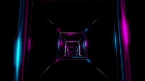 Videohive - animated neon rectangle loop background - 48330889 - 48330889