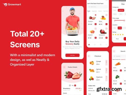 Growmart - Grocery App UI Kit Ui8.net