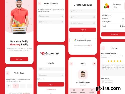 Growmart - Grocery App UI Kit Ui8.net