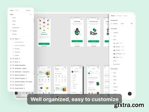 Growcery - Grocery App UI Kit Ui8.net