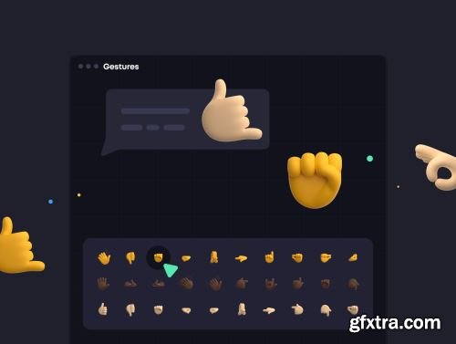 Gestures: 3D Emoji Pack Ui8.net