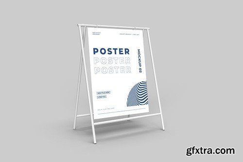 Advertising Hanging Poster Banner Mockup WAD36R8