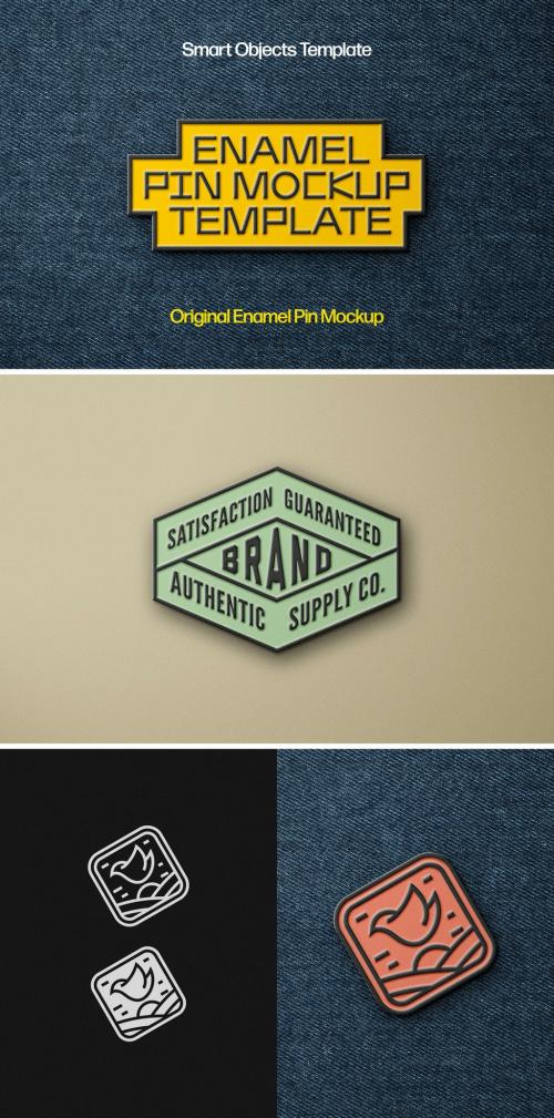 Enamel Pin Mockup 642084693