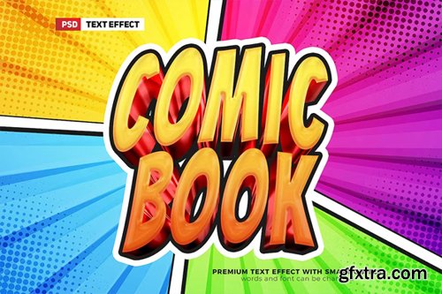 Comic Book 3D Editable Text Effect