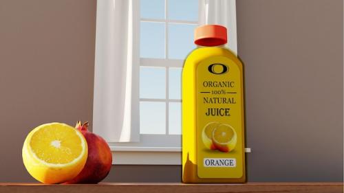 Premium PSD | Realistic natural juice bottle mockup Premium PSD