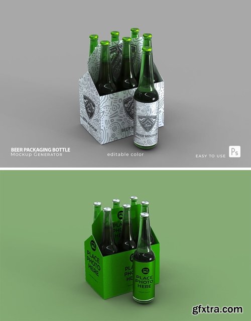 Packaging Beer Bottle Mockup ZVJD4JG Packaging Beer Bottle Mockup ZVJD4JG