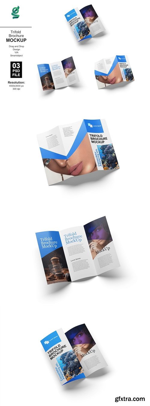 Trifold Brochure Mockup 336LMTP Trifold Brochure Mockup 336LMTP