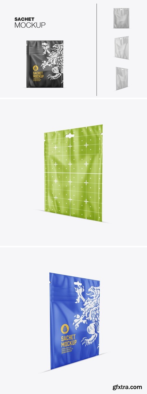 Plastic Sachets Packaging Set Mockup QV2YRNE Plastic Sachets Packaging Set Mockup QV2YRNE