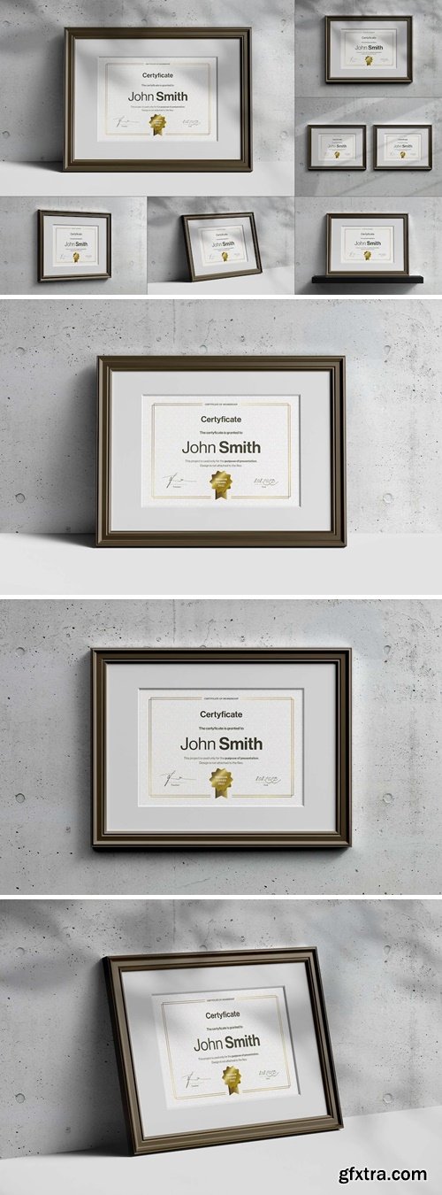 A4 Passe Partout Certificate Mock-up 9JEV5UK A4 Passe Partout Certificate Mock-up 9JEV5UK