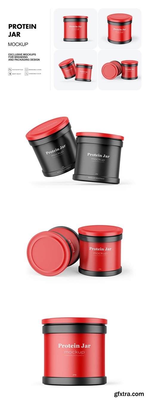 Protein Jar Mockups 5BAD8VP Protein Jar Mockups 5BAD8VP