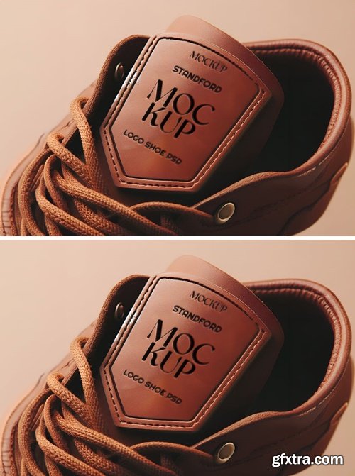 Leather Shoe Tongue Label Logo Mockup 26EDCWR Leather Shoe Tongue Label Logo Mockup 26EDCWR