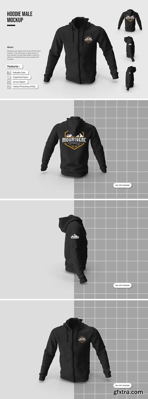 Hoodie Male Mockup B3SVE7V Hoodie Male Mockup B3SVE7V