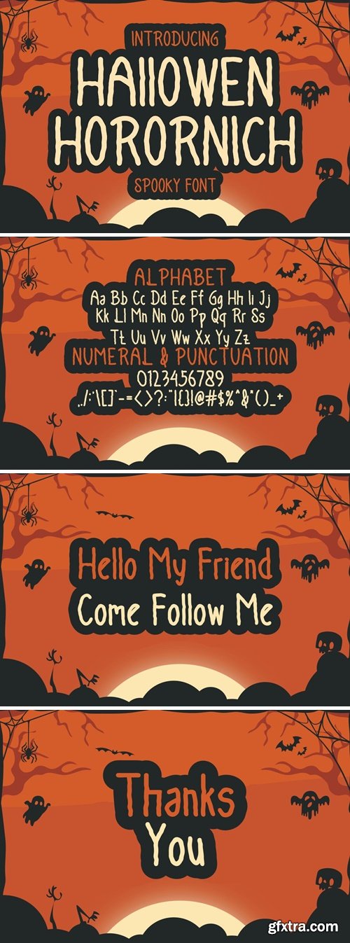 Halloween Horornich - Spooky Font Halloween Horornich - Spooky Font