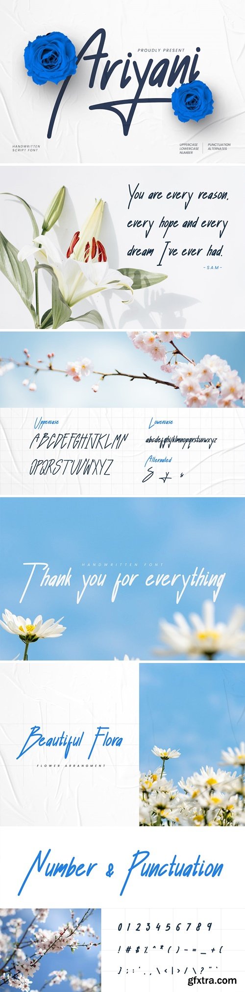 Ariyani - Aesthetic Handwritten Font Ariyani - Aesthetic Handwritten Font