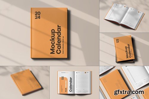 Calendar Book Cover Mock-up N53T2DZ