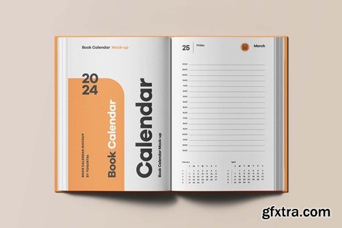 Calendar Book Cover Mock-up N53T2DZ