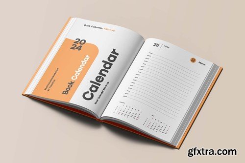 Calendar Book Cover Mock-up N53T2DZ