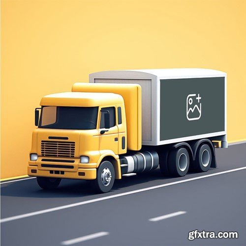 3D Truck mockup HEKZCFZ 3D Truck mockup HEKZCFZ