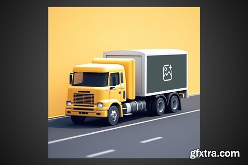3D Truck mockup HEKZCFZ 3D Truck mockup HEKZCFZ