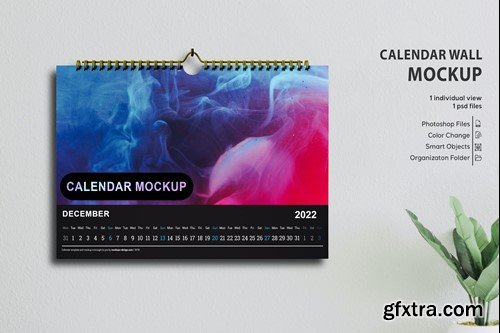 Calendar Wall Mockup U7VT4VD