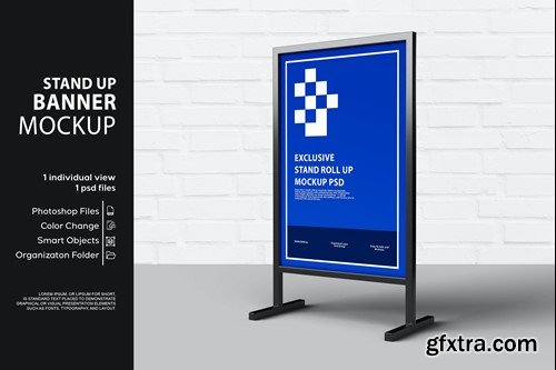 Stand Up Banner Mockup SR64VC7 Stand Up Banner Mockup SR64VC7