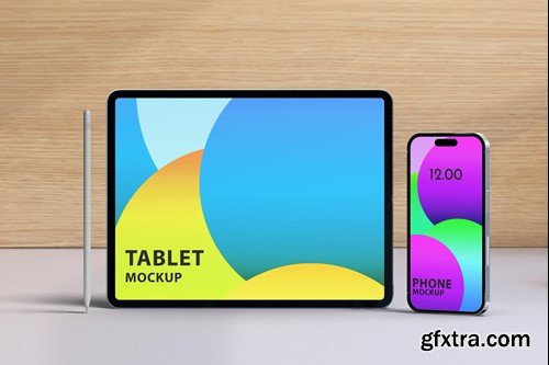 Tablet And Phone Mockup 62V5U5D