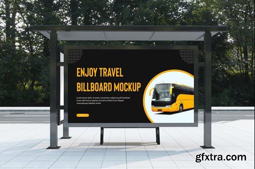Bus Stop Billboard Mockup 2ZK8P5Y Bus Stop Billboard Mockup 2ZK8P5Y